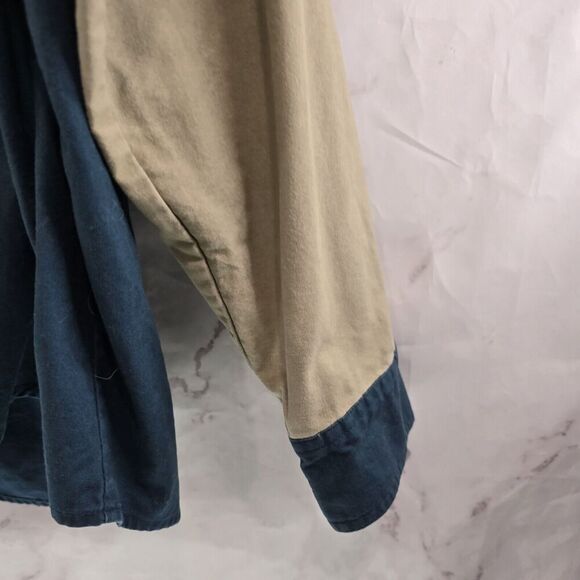 Vintage Hunting Shirt Mens XL Blue Button Down Shoulder Patch Brushpopper - Picture 5 of 14